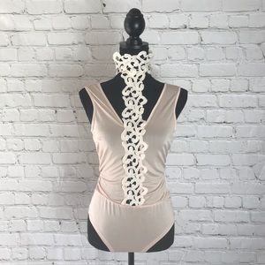 Gorgeous Lace Collar Bodysuit